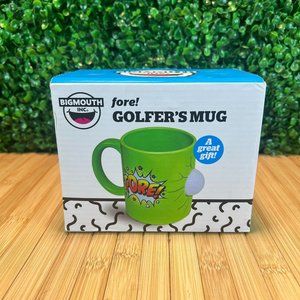 Big Mouth Golfer's Coffee Mug Cup Fore Bigmouth Gift Golf Golfing New